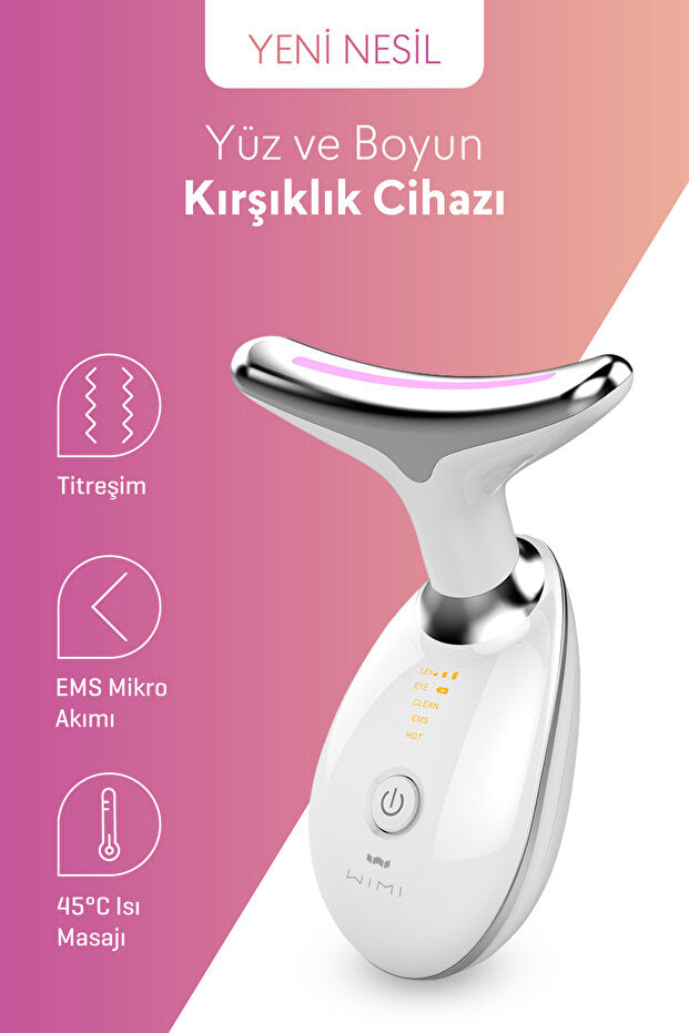 Yüz Ve Boyun Kırşıklık Giderici 3 Modlu Ems Güzellik Cihazı